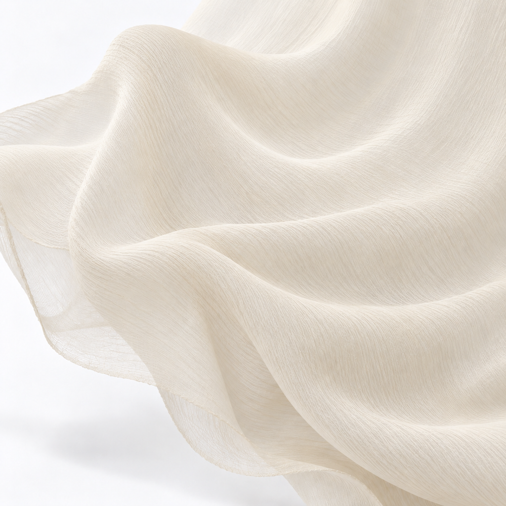 Gasa de seda Crinkle georgette 8 momme · En stock